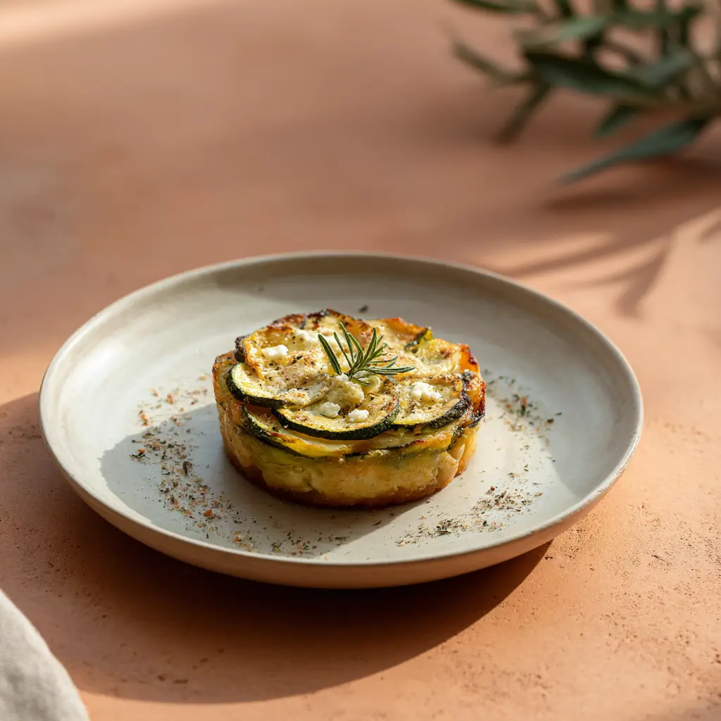 Clafoutis de courgettes et fromage de chèvre