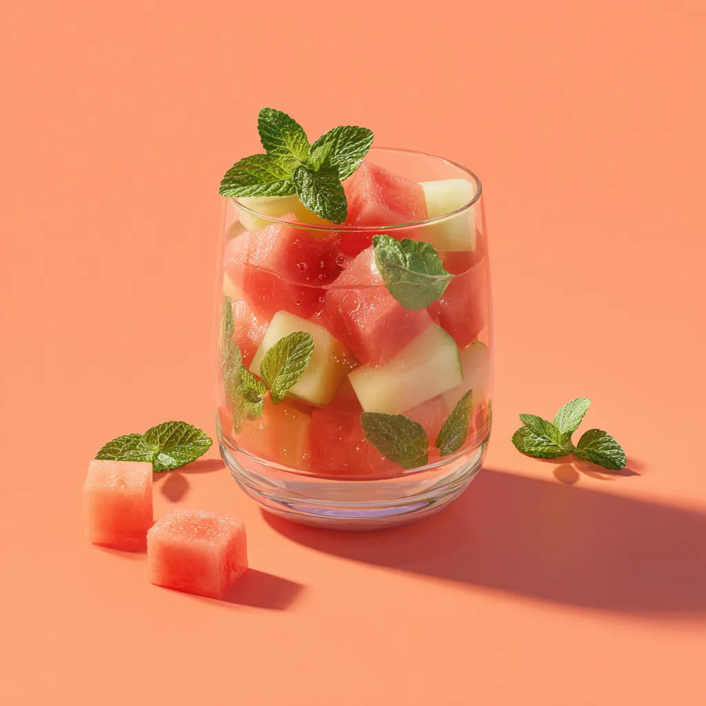 [3652] Verrine de melon et pastèque à la menthe